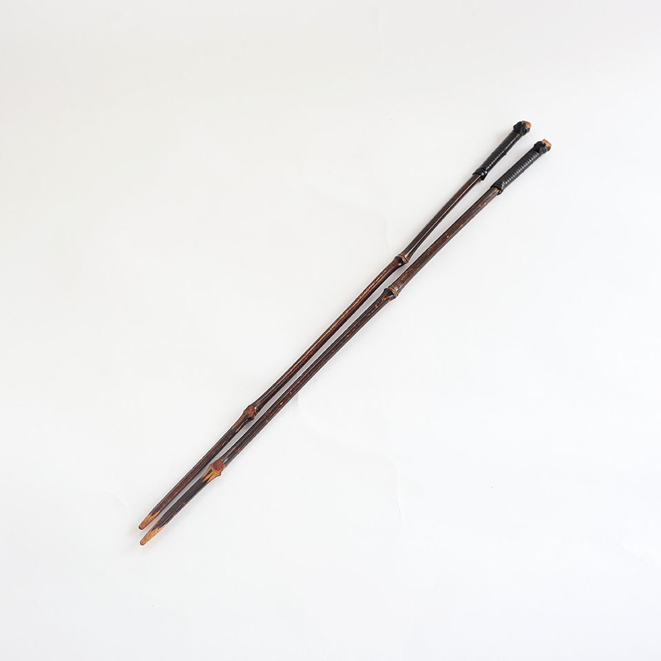 Elegant Black Bamboo Serving Chopsticks