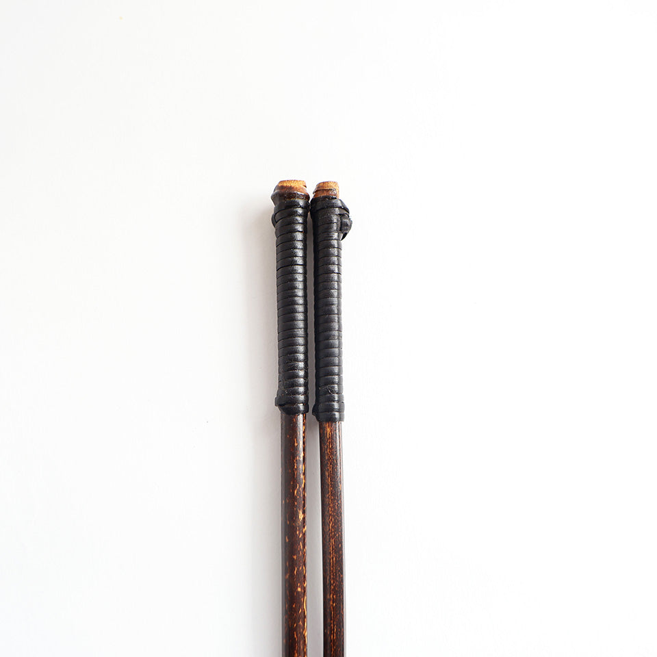 Elegant Black Bamboo Serving Chopsticks