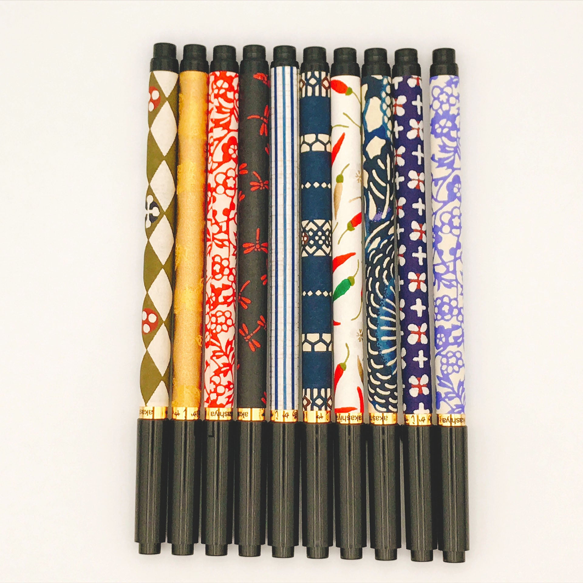 Akashiya - Koto-Japanese Brush Pen With Beautiful Pattern